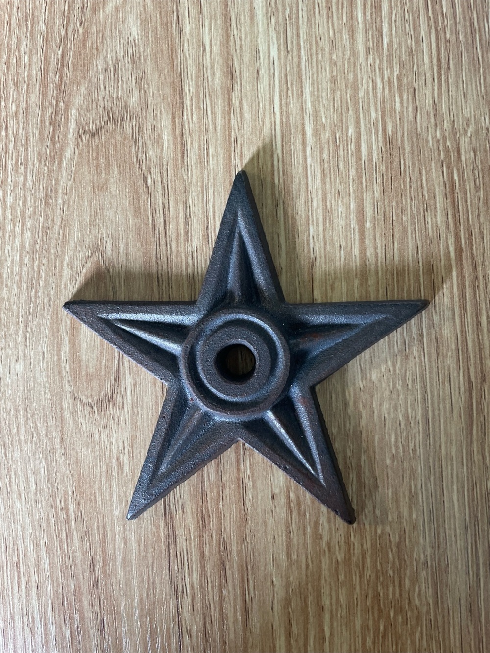 Magnolia Farms Cast Iron Texas Star Finial  Barn 4.25in Rustic Decor